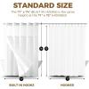 imagedownluxe No Hook Shower Curtain with Snap in LinerWhite Waffle Fabric Shower Curtain Set for BathroomHotel Style DoubleLayer Waterproofing Curtains 71W x 74LWhite