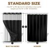 imagedownluxe No Hook Shower Curtain with Snap in LinerWhite Waffle Fabric Shower Curtain Set for BathroomHotel Style DoubleLayer Waterproofing Curtains 71W x 74LBlack
