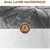 imagedownluxe No Hook Shower Curtain with Snap in LinerWhite Waffle Fabric Shower Curtain Set for BathroomHotel Style DoubleLayer Waterproofing Curtains 71W x 74LGrey