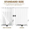 imagedownluxe No Hook Shower Curtain with Snap in LinerWhite Waffle Fabric Shower Curtain Set for BathroomHotel Style DoubleLayer Waterproofing Curtains 71W x 74LWhite