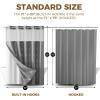 imagedownluxe No Hook Shower Curtain with Snap in LinerWhite Waffle Fabric Shower Curtain Set for BathroomHotel Style DoubleLayer Waterproofing Curtains 71W x 74LGrey