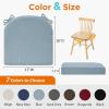 imagedownluxe Chair Cushions for Dining Chairs Memory Foam Kitchen Chair Pads with Ties Waterproof StainResistant and Washable Cover 17quot x 16quot x 25quot Black 6 PackBlue