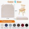 imagedownluxe Chair Cushions for Dining Chairs Memory Foam Kitchen Chair Pads with Ties Waterproof StainResistant and Washable Cover 17quot x 16quot x 25quot Black 6 PackBeige