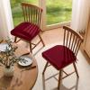 imagedownluxe Chair Cushions for Dining Chairs Memory Foam Kitchen Chair Pads with Ties Waterproof StainResistant and Washable Cover 17quot x 16quot x 25quot Black 6 PackBurgundy
