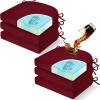 imagedownluxe Chair Cushions for Dining Chairs Memory Foam Kitchen Chair Pads with Ties Waterproof StainResistant and Washable Cover 17quot x 16quot x 25quot Black 6 PackBurgundy