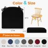 imagedownluxe Chair Cushions for Dining Chairs Memory Foam Kitchen Chair Pads with Ties Waterproof StainResistant and Washable Cover 17quot x 16quot x 25quot Black 6 PackBlack