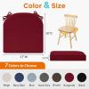 imagedownluxe Chair Cushions for Dining Chairs Memory Foam Kitchen Chair Pads with Ties Waterproof StainResistant and Washable Cover 17quot x 16quot x 25quot Black 6 PackBurgundy