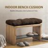 imagedownluxe Indoor Bench Cushion for Indoor Furniture NonSlip Tufted Overstuffed Textured Foam Bench Seat Cushion 36quot X 14quot X 4quot Blue 2 PackBrown