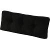 imagedownluxe Indoor Bench Cushion for Indoor Furniture NonSlip Tufted Overstuffed Textured Foam Bench Seat Cushion 36quot X 14quot X 4quot Blue 2 PackPure Black
