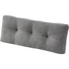 imagedownluxe Indoor Bench Cushion for Indoor Furniture NonSlip Tufted Overstuffed Textured Foam Bench Seat Cushion 36quot X 14quot X 4quot Blue 2 PackLight Grey