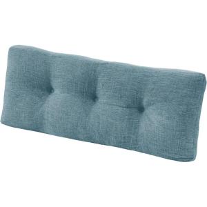 imagedownluxe Indoor Bench Cushion for Indoor Furniture NonSlip Tufted Overstuffed Textured Foam Bench Seat Cushion 36quot X 14quot X 4quot Blue 2 PackBlue