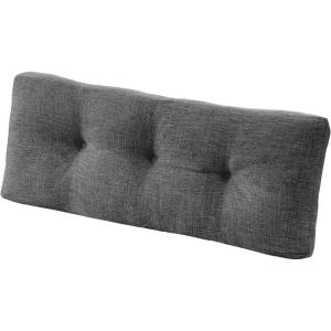 imagedownluxe Indoor Bench Cushion for Indoor Furniture NonSlip Tufted Overstuffed Textured Foam Bench Seat Cushion 36quot X 14quot X 4quot Blue 2 PackDark Grey