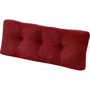 imagedownluxe Indoor Bench Cushion for Indoor Furniture NonSlip Tufted Overstuffed Textured Foam Bench Seat Cushion 36quot X 14quot X 4quot Blue 2 PackDeep Red
