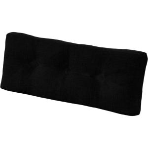 imagedownluxe Indoor Bench Cushion for Indoor Furniture NonSlip Tufted Overstuffed Textured Foam Bench Seat Cushion 36quot X 14quot X 4quot Blue 2 PackPure Black