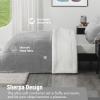 imagedownluxe Micromink Sherpa King Comforter Set  Fluffy Bedding Gray 3D Puff Grid Ultra Soft amp Warm Plush Comforter for Winter 1 Comforter 2 Pillowcases01  Fleece  Light Grey