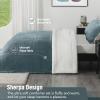 imagedownluxe Micromink Sherpa King Comforter Set  Fluffy Bedding Gray 3D Puff Grid Ultra Soft amp Warm Plush Comforter for Winter 1 Comforter 2 Pillowcases01  Fleece  Cypress
