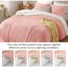 imagedownluxe Micromink Sherpa King Comforter Set  Fluffy Bedding Gray 3D Puff Grid Ultra Soft amp Warm Plush Comforter for Winter 1 Comforter 2 Pillowcases02  Fleece Puff  Light Pink