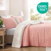 imagedownluxe Micromink Sherpa King Comforter Set  Fluffy Bedding Gray 3D Puff Grid Ultra Soft amp Warm Plush Comforter for Winter 1 Comforter 2 Pillowcases02  Fleece Puff  Light Pink