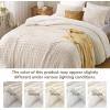 imagedownluxe Micromink Sherpa King Comforter Set  Fluffy Bedding Gray 3D Puff Grid Ultra Soft amp Warm Plush Comforter for Winter 1 Comforter 2 Pillowcases02  Fleece Puff  Beige