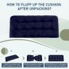imagedownluxe Outdoor Bench Cushion for Patio Furniture Water Resistant Tufted Overstuffed Porch Swing Cushions Thick Outdoor Loveseat Cushions 44 X 19 X 5 Burgundy Set of 1Navy