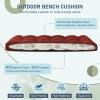 imagedownluxe Outdoor Bench Cushion for Patio Furniture Water Resistant Tufted Overstuffed Porch Swing Cushions Thick Outdoor Loveseat Cushions 44 X 19 X 5 Burgundy Set of 1Brick Red