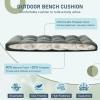 imagedownluxe Outdoor Bench Cushion for Patio Furniture Water Resistant Tufted Overstuffed Porch Swing Cushions Thick Outdoor Loveseat Cushions 44 X 19 X 5 Burgundy Set of 1Dark Grey