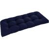 imagedownluxe Outdoor Bench Cushion for Patio Furniture Water Resistant Tufted Overstuffed Porch Swing Cushions Thick Outdoor Loveseat Cushions 44 X 19 X 5 Burgundy Set of 1Navy