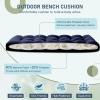imagedownluxe Outdoor Bench Cushion for Patio Furniture Water Resistant Tufted Overstuffed Porch Swing Cushions Thick Outdoor Loveseat Cushions 44 X 19 X 5 Burgundy Set of 1Navy
