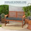 imagedownluxe Outdoor Bench Cushion for Patio Furniture Water Resistant Tufted Overstuffed Porch Swing Cushions Thick Outdoor Loveseat Cushions 44 X 19 X 5 Burgundy Set of 1Dark Grey
