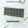 imagedownluxe Outdoor Bench Cushion for Patio Furniture Water Resistant Tufted Overstuffed Porch Swing Cushions Thick Outdoor Loveseat Cushions 44 X 19 X 5 Burgundy Set of 1Dark Grey