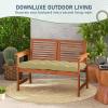 imagedownluxe Outdoor Bench Cushion for Patio Furniture Water Resistant Tufted Overstuffed Porch Swing Cushions Thick Outdoor Loveseat Cushions 44 X 19 X 5 Burgundy Set of 1Khaki