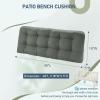 imagedownluxe Outdoor Bench Cushion for Patio Furniture Water Resistant Tufted Overstuffed Porch Swing Cushions Thick Outdoor Loveseat Cushions 44 X 19 X 5 Burgundy Set of 1Dark Grey