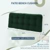 imagedownluxe Outdoor Bench Cushion for Patio Furniture Water Resistant Tufted Overstuffed Porch Swing Cushions Thick Outdoor Loveseat Cushions 44 X 19 X 5 Burgundy Set of 1Forest Green