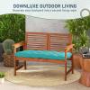 imagedownluxe Outdoor Bench Cushion for Patio Furniture Water Resistant Tufted Overstuffed Porch Swing Cushions Thick Outdoor Loveseat Cushions 44 X 19 X 5 Burgundy Set of 1Teal