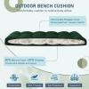 imagedownluxe Outdoor Bench Cushion for Patio Furniture Water Resistant Tufted Overstuffed Porch Swing Cushions Thick Outdoor Loveseat Cushions 44 X 19 X 5 Burgundy Set of 1Forest Green