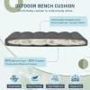 imagedownluxe Outdoor Bench Cushion for Patio Furniture Water Resistant Tufted Overstuffed Porch Swing Cushions Thick Outdoor Loveseat Cushions 44 X 19 X 5 Burgundy Set of 1Dark Grey
