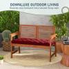 imagedownluxe Outdoor Bench Cushion for Patio Furniture Water Resistant Tufted Overstuffed Porch Swing Cushions Thick Outdoor Loveseat Cushions 44 X 19 X 5 Burgundy Set of 1Burgundy