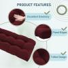 imagedownluxe Outdoor Bench Cushion for Patio Furniture Water Resistant Tufted Overstuffed Porch Swing Cushions Thick Outdoor Loveseat Cushions 44 X 19 X 5 Burgundy Set of 1Burgundy