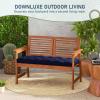 imagedownluxe Outdoor Bench Cushion for Patio Furniture Water Resistant Tufted Overstuffed Porch Swing Cushions Thick Outdoor Loveseat Cushions 44 X 19 X 5 Burgundy Set of 1Navy
