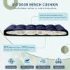 imagedownluxe Outdoor Bench Cushion for Patio Furniture Water Resistant Tufted Overstuffed Porch Swing Cushions Thick Outdoor Loveseat Cushions 44 X 19 X 5 Burgundy Set of 1Navy