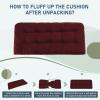 imagedownluxe Outdoor Bench Cushion for Patio Furniture Water Resistant Tufted Overstuffed Porch Swing Cushions Thick Outdoor Loveseat Cushions 44 X 19 X 5 Burgundy Set of 1Burgundy