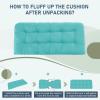 imagedownluxe Outdoor Bench Cushion for Patio Furniture Water Resistant Tufted Overstuffed Porch Swing Cushions Thick Outdoor Loveseat Cushions 44 X 19 X 5 Burgundy Set of 1Teal