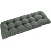 imagedownluxe Outdoor Bench Cushion for Patio Furniture Water Resistant Tufted Overstuffed Porch Swing Cushions Thick Outdoor Loveseat Cushions 44 X 19 X 5 Burgundy Set of 1Dark Grey