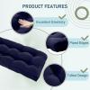 imagedownluxe Outdoor Bench Cushion for Patio Furniture Water Resistant Tufted Overstuffed Porch Swing Cushions Thick Outdoor Loveseat Cushions 44 X 19 X 5 Burgundy Set of 1Navy