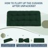 imagedownluxe Outdoor Bench Cushion for Patio Furniture Water Resistant Tufted Overstuffed Porch Swing Cushions Thick Outdoor Loveseat Cushions 44 X 19 X 5 Burgundy Set of 1Forest Green
