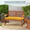 imagedownluxe Outdoor Bench Cushion for Patio Furniture Water Resistant Tufted Overstuffed Porch Swing Cushions Thick Outdoor Loveseat Cushions 44 X 19 X 5 Burgundy Set of 1Yellow