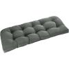 imagedownluxe Outdoor Bench Cushion for Patio Furniture Water Resistant Tufted Overstuffed Porch Swing Cushions Thick Outdoor Loveseat Cushions 44 X 19 X 5 Burgundy Set of 1Dark Grey