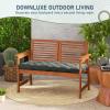 imagedownluxe Outdoor Bench Cushion for Patio Furniture Water Resistant Tufted Overstuffed Porch Swing Cushions Thick Outdoor Loveseat Cushions 44 X 19 X 5 Burgundy Set of 1Dark Grey