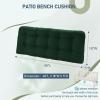 imagedownluxe Outdoor Bench Cushion for Patio Furniture Water Resistant Tufted Overstuffed Porch Swing Cushions Thick Outdoor Loveseat Cushions 44 X 19 X 5 Burgundy Set of 1Forest Green