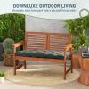 imagedownluxe Outdoor Bench Cushion for Patio Furniture Water Resistant Tufted Overstuffed Porch Swing Cushions Thick Outdoor Loveseat Cushions 44 X 19 X 5 Burgundy Set of 1Dark Grey